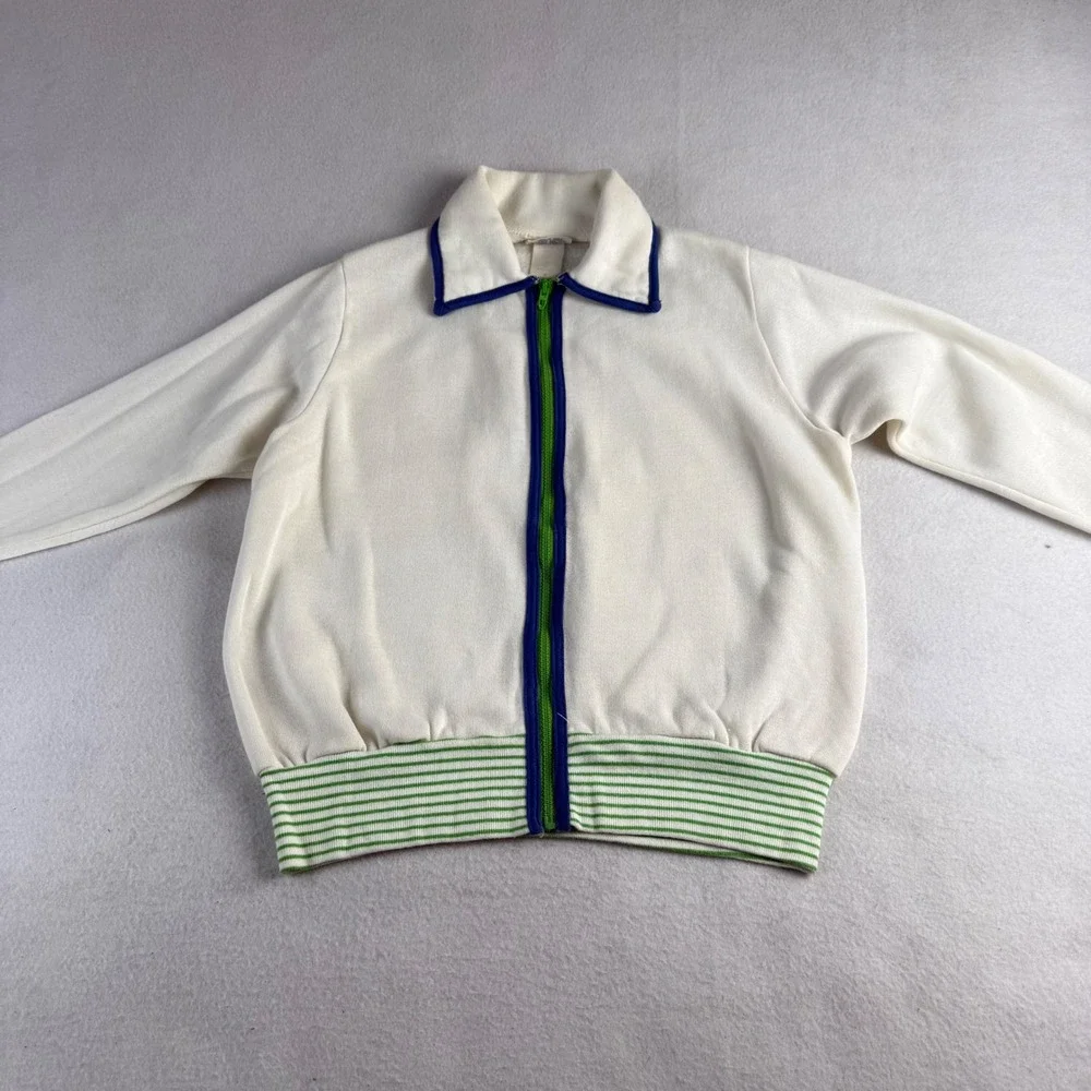 Vintage Pick-Its by Tully Kid's Track Jacket Zip Size M USA Made